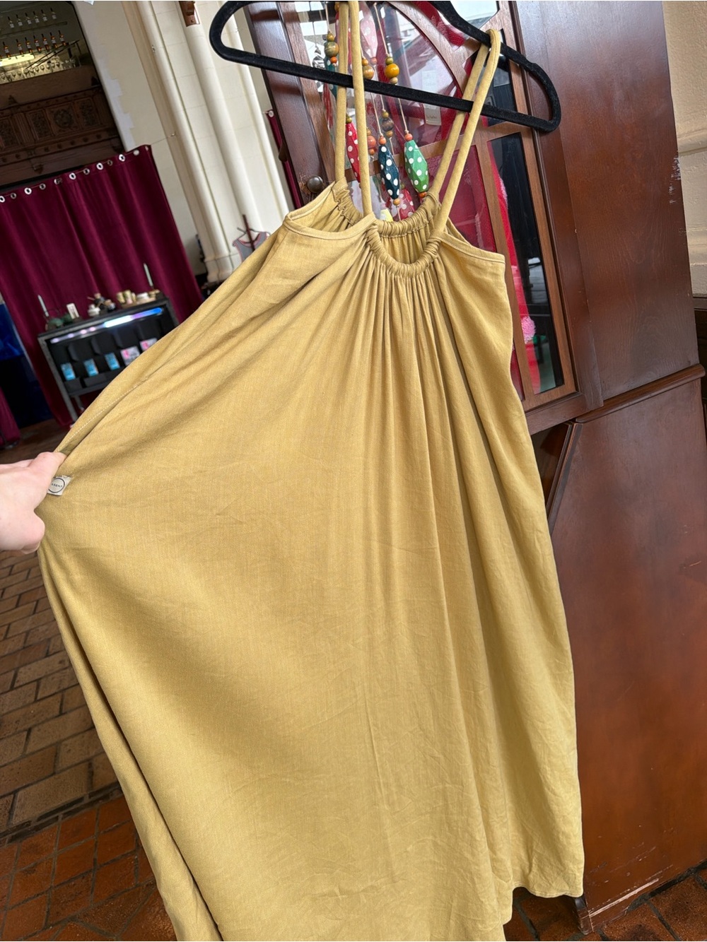 ESSENA Mustard Halter Dress